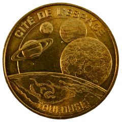 Tourist token - Monnaie de Paris - Toulouse - Cité de l`Espace solar system