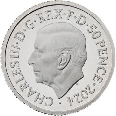 50 Pence - Charles III The Lion and The Eagle; Silver Proof
