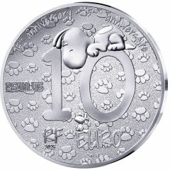 10 Euros Snoopy, silver 999‰, round