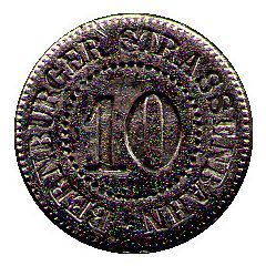 10 Pfennig Bernburg tram