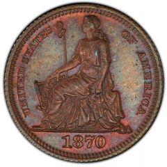 5 Cents Copper Half Disme Pattern - 1870