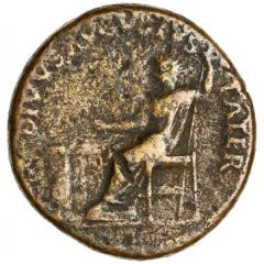 Sestertius - Augustus TI CAESAR DIVI AVG F AVGVST P M TR POT XXIIII