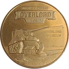 Monnaie de Paris Tourist Token - Omaha Beach Overlord Museum - Le char et la façade