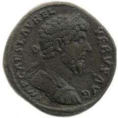Sestertius - Lucius Verus FORT RED TR POT III COS II S C, Fortuna