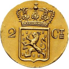 2 Cents/Duits gold - Willem I