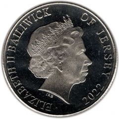 10 Pence - Elizabeth II Jersey Orchid, Colourised