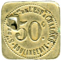 50 Francs - Société de Consommation de l`Est Boulangerie, Chalons