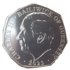 50 Pence - Charles III Coronation Regalia - The Sovereign`s Sceptre