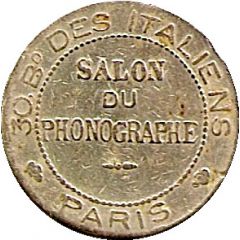 Phonograph Token - Salon du Phonographe Paris