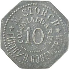 10 Pfennigs - Fürth M. Storch Colonialwaren