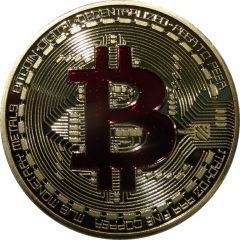 Token - Bitcoin 1 oz Copper - Gilded - Red B