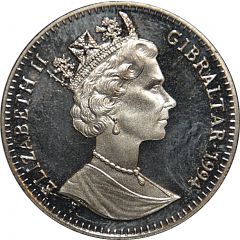 1 Crown - Elizabeth II 25th Anniversary of the First Man on the Moon - One Small Step