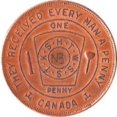 Masonic Penny - Chapter 27 Drumheller, Alberta