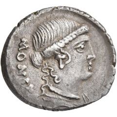 Denarius Carisia: Titus Carisius, T•CARISIVS