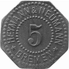 5 Pfennigs - Bremen Heymann & Neumann