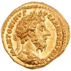 Aureus - Marcus Aurelius TR P XXII IMP V COS III, Victory