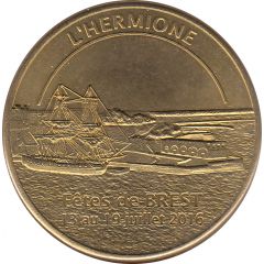 Jeton touristique - Médailles et Patrimoine - Frégate Hermione
