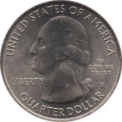 1/4 Dollar `Washington Quarter` Chickasaw National Recreation Area, Oklahoma