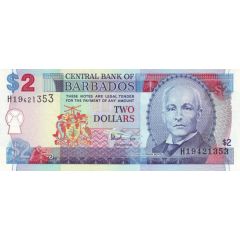 2 Dollars Large doted numeral , white windmill