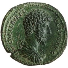Sestertius - Lucius Verus PROV DEOR TR P COS II S C, Providentia