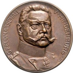 Medal - Field Marshal von Hindenburg and the first World War