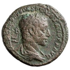 As - Severus Alexander P M TR P IIII COS P P S C, Jupiter and Victory
