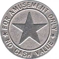 Token - Five Pointed Star For Amusement Only
