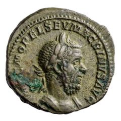 Denarius - Macrinus PONTIF MAX TR P II COS P P, Felicitas