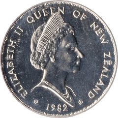 1 Dollar - Elizabeth II Berry Portrait, Takahe Bird