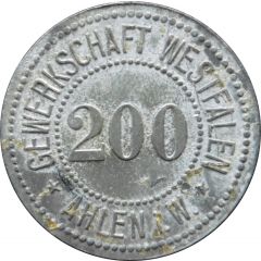 200 Pfennig - Ahlen Gewerkschaft Westfalen