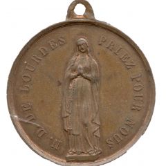 Medallion Lourdes 1858