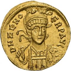 Solidus - Zeno VICTORIA AVGGG, Constantinopolis