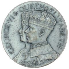 Medalet - George VI Coronation, Turner & Simpson, silver, 32mm