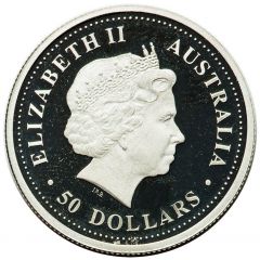 50 Dollars - Elizabeth II 4th Portrait - Waratah - Platinum Bullion Coin