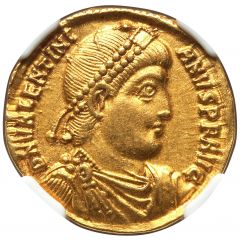 Solidus - Valentinian I VICTORIA AVGG, Thessalonica