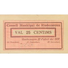 25 Céntimos Riudecanyes