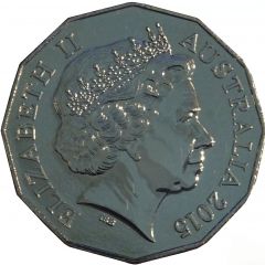 50 Cents - Elizabeth II 4th Portrait - Australians at War - Tobruk