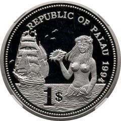 1 Dollar Fish and Coral - Palladium Essai