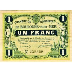 1 Franc - Chambre de Commerce de Boulogne-sur-Mer 62