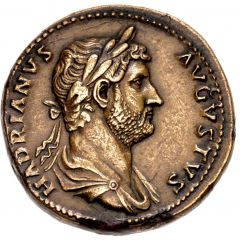 Sestertius - Hadrian FELICITATI AVG COS III P P S C