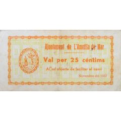 25 Céntimos L`Ametlla de Mar