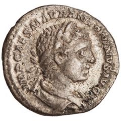 Denarius - Elagabalus P M TR P II COS II P P, Roma and Victory