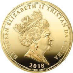 1 Crown - Elizabeth II WWI Centenary, Lest We Forget, Gold plated copper-nickel