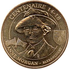 Monnaie de Paris Tourist Token - Centenaire 14-18 - Anne Morgan - Blérancourt
