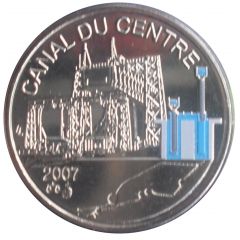 Token - World Heritage Canal du centre, colorized