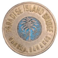 Token - Paradise Island Bridge - Palm Tree, First Issue Nassau