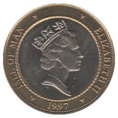 2 Pounds - Elizabeth II 3rd portrait, large head