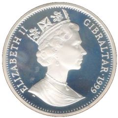1 Crown - Elizabeth II King Canute, Silver Proof