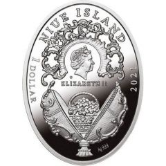 1 Dollar - Elizabeth II Flower Basket Egg