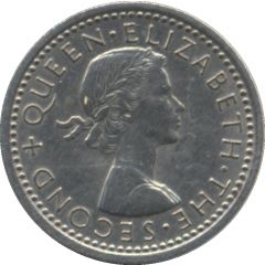 3 Pence - Elizabeth II 1st portrait